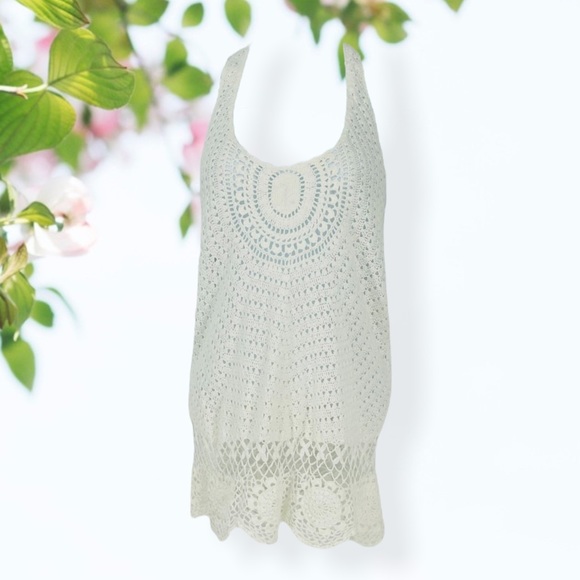 Banana Republic Tops - Banana Republic Crochet Halter Top Medium